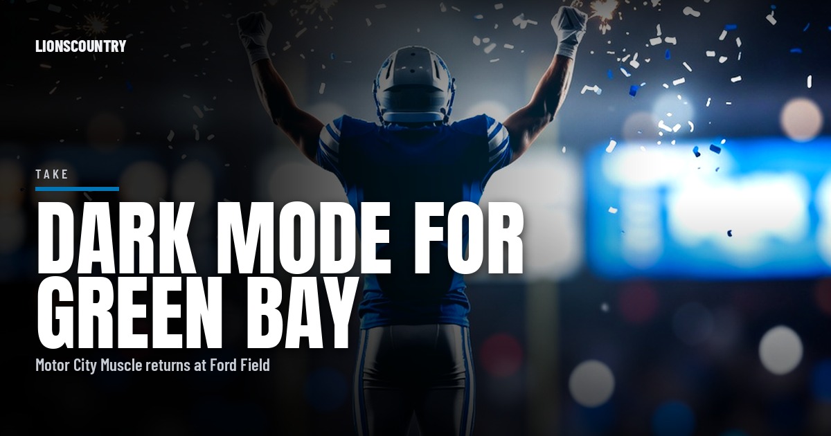 Dark Mode Is Back: Lions Bring Out the Black Uniforms for Green Bay