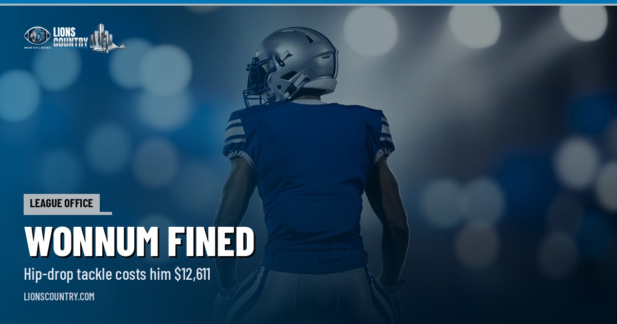 DJ Wonnum's Fine Is a Warning Shot for the Lions Defense